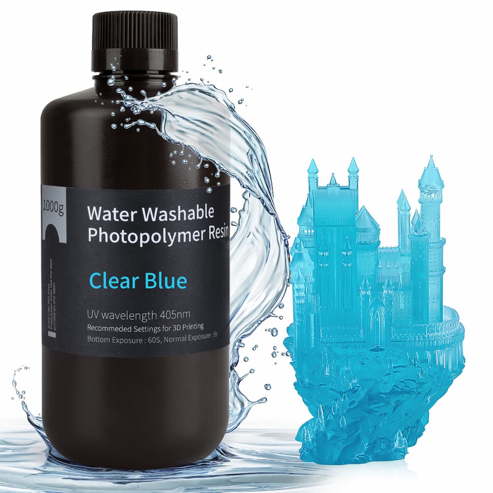 Elegoo Resin Water Washable Clear Blue
